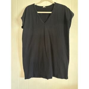 Wilfred Free 100% cotton black mini dress